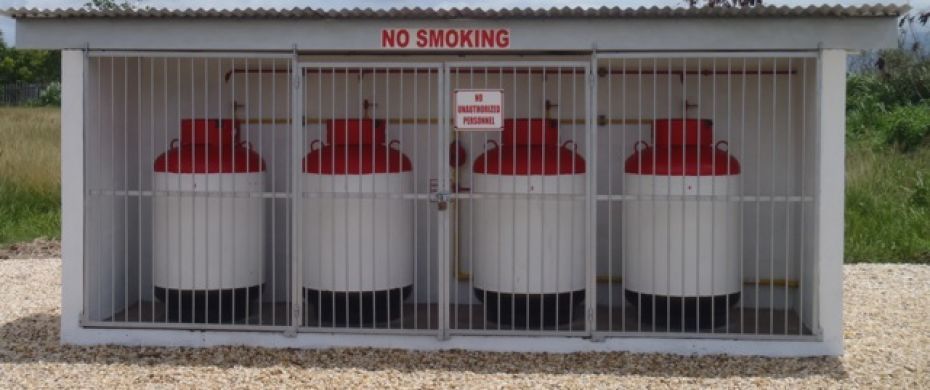 LP Gas Systems - LP Gas 100 gallon tank enclosure